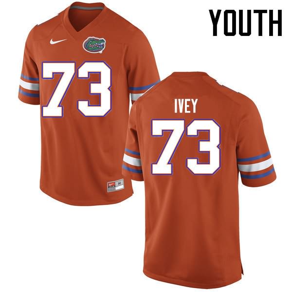 NCAA Florida Gators Martez Ivey Youth #73 Nike Orange Stitched Authentic College Football Jersey XOI4764GK